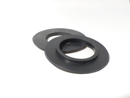 High-pressure rubber seal for hydraulic ram pump, original Fuxus Germany replacement part, shown in detailed close-up image.
